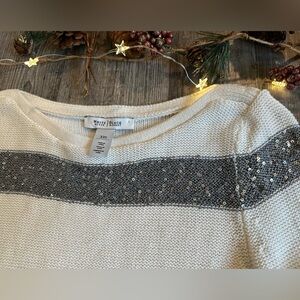 Sparkle White House Black Market Sweater